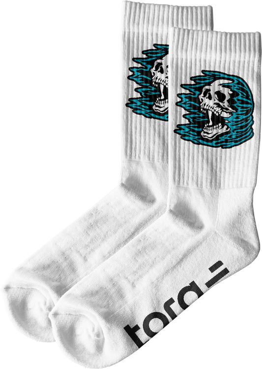 Torq Skull White Socks